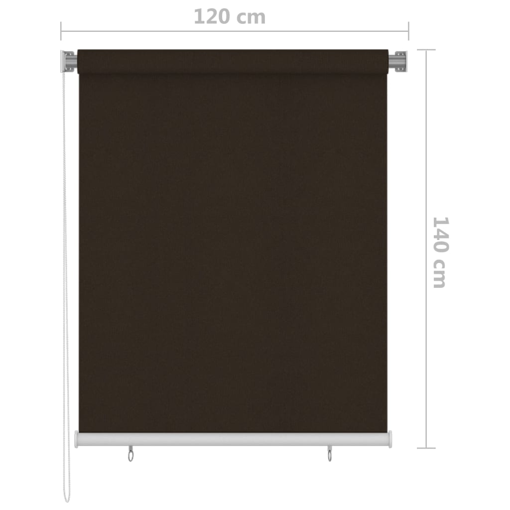 Vanjska roleta za zamračivanje 120 x 140 cm smeđa