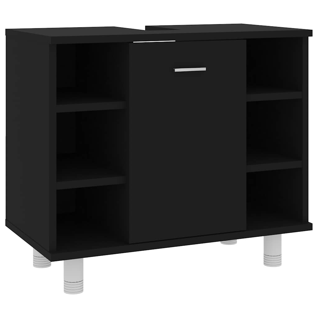 Kupaonski ormarić crni 60 x 32 x 53,5 cm od konstruiranog drva