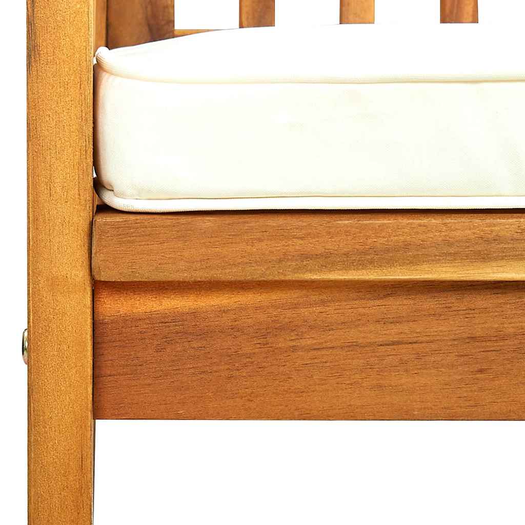 Vrtne blagovaonske stolice s jastucima 3 kom od bagremovog drva Bijela