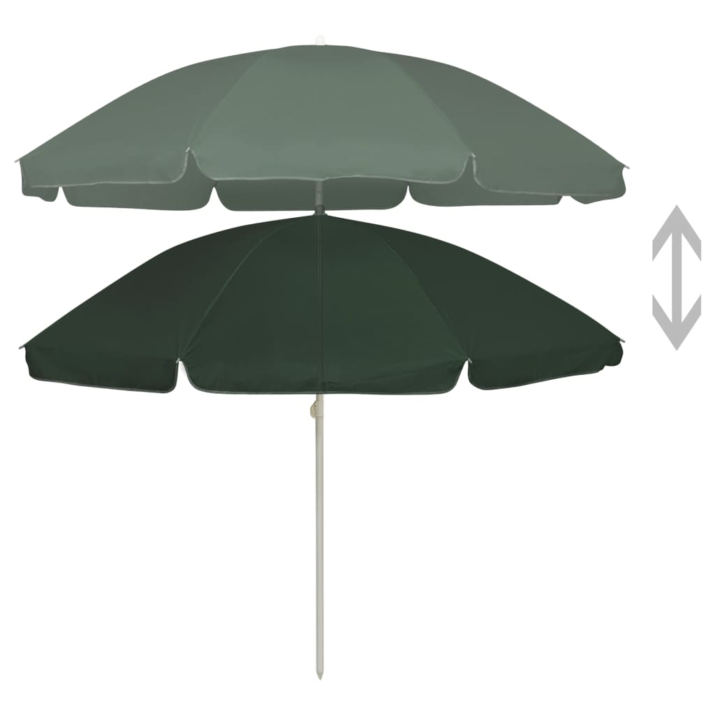 Suncobran za plažu zeleni 240 cm