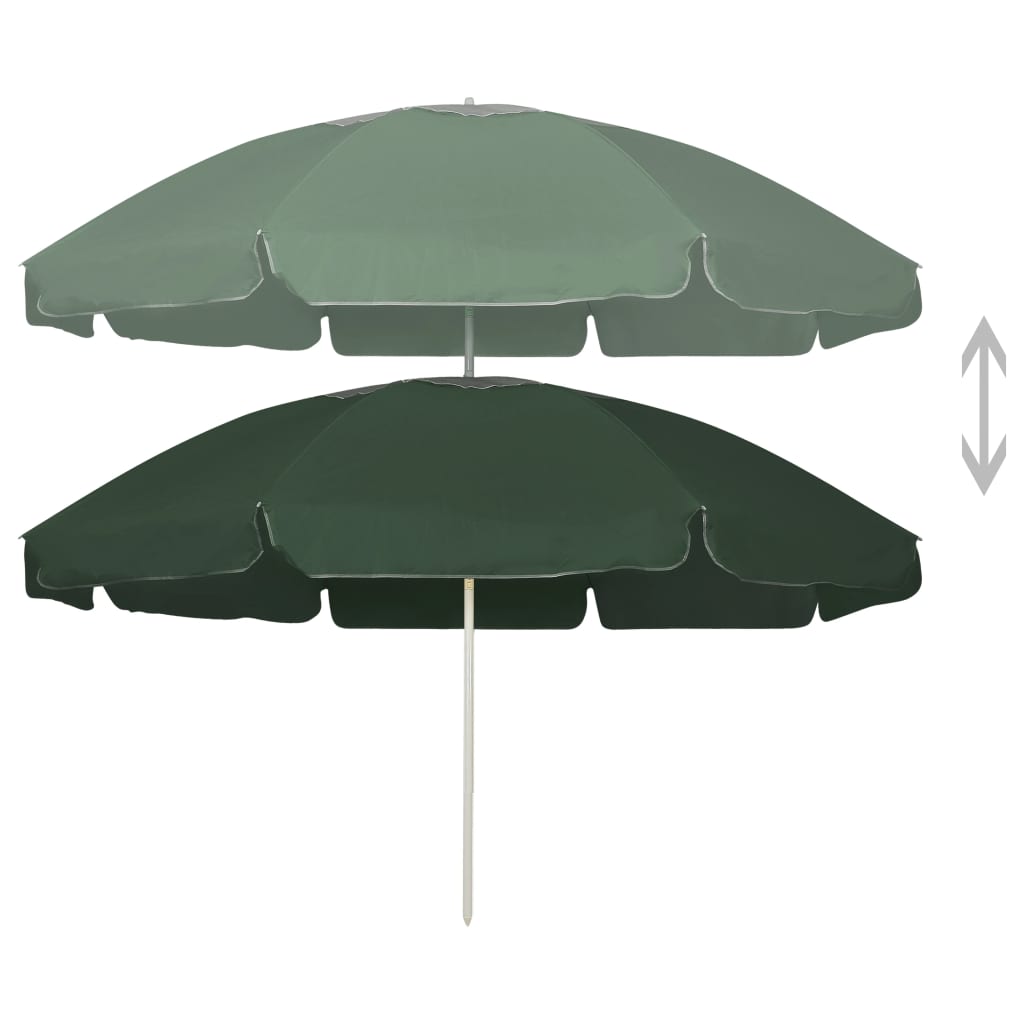 Suncobran za plažu zeleni 240 cm