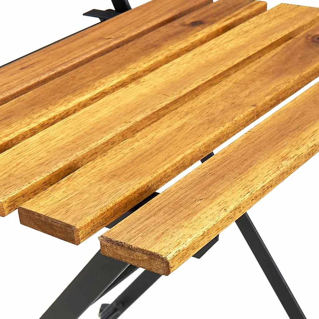 3-dijelni sklopivi bistro set od masivnog bagremovog drva Smeđa