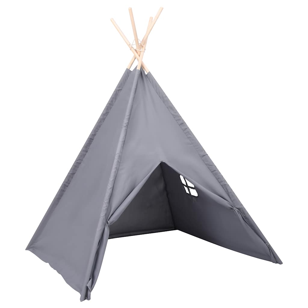 Dječji šator tipi od breskvine kore sivi 120 x 120 x 150 cm