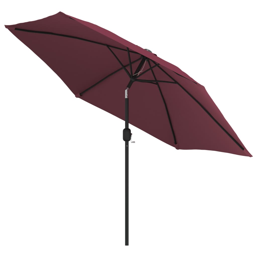 Vrtni suncobran s metalnim stupom 300 cm bordo