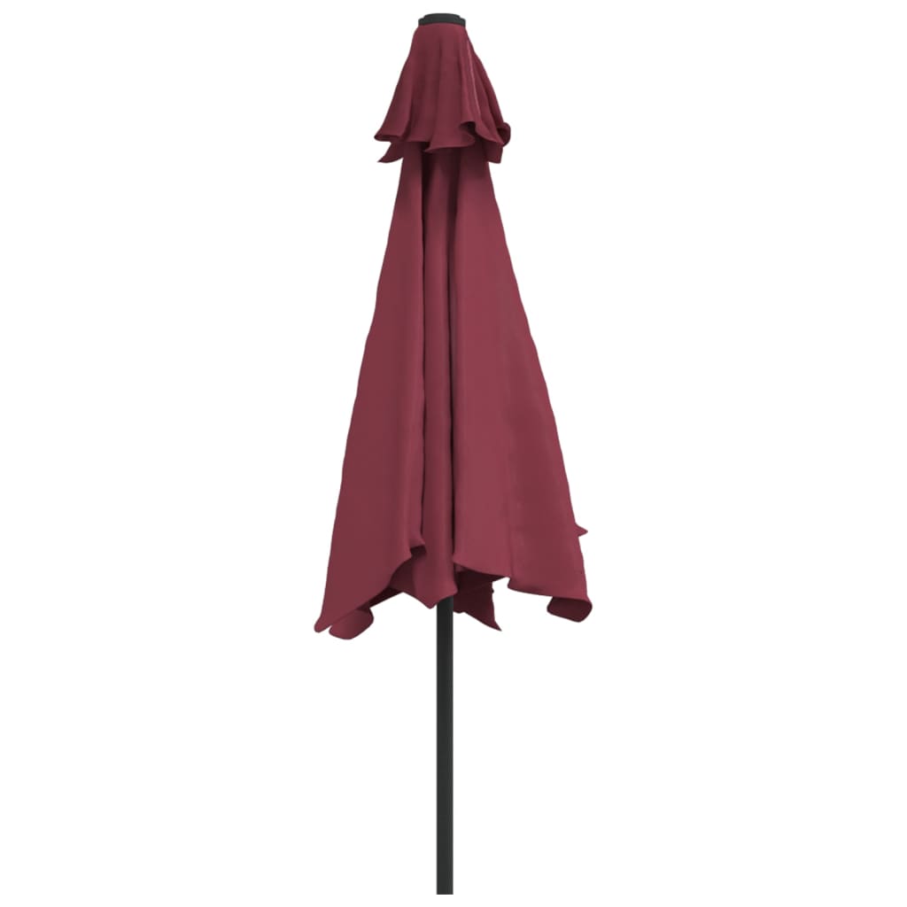 Vrtni suncobran s metalnim stupom 300 cm bordo