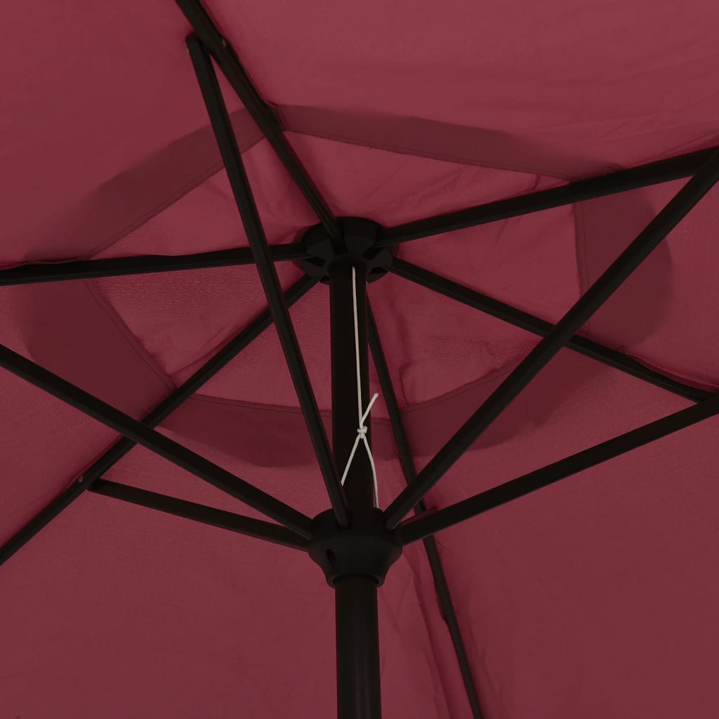 Vrtni suncobran s metalnim stupom 300 cm bordo