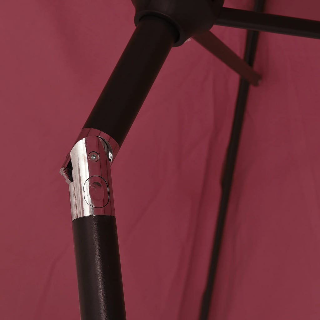 Vrtni suncobran s metalnim stupom 300 cm bordo