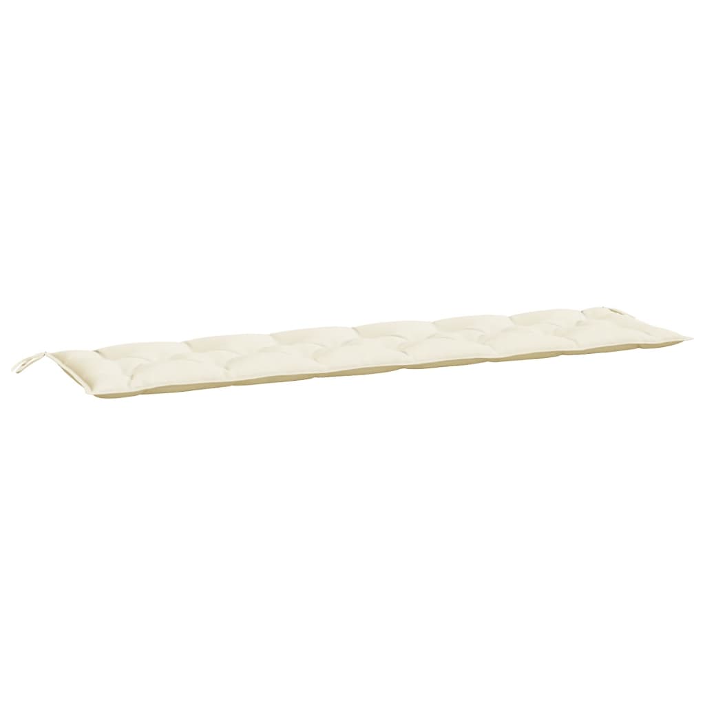 Jastuk za vrtnu klupu krem bijeli 200x50x7 cm od tkanine Oxford