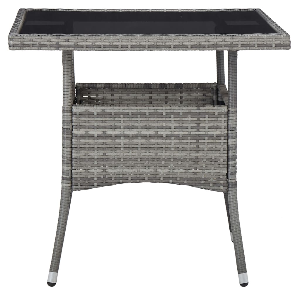 5-dijelni vrtni blagovaonski set poliratan i drvo bagrema sivi