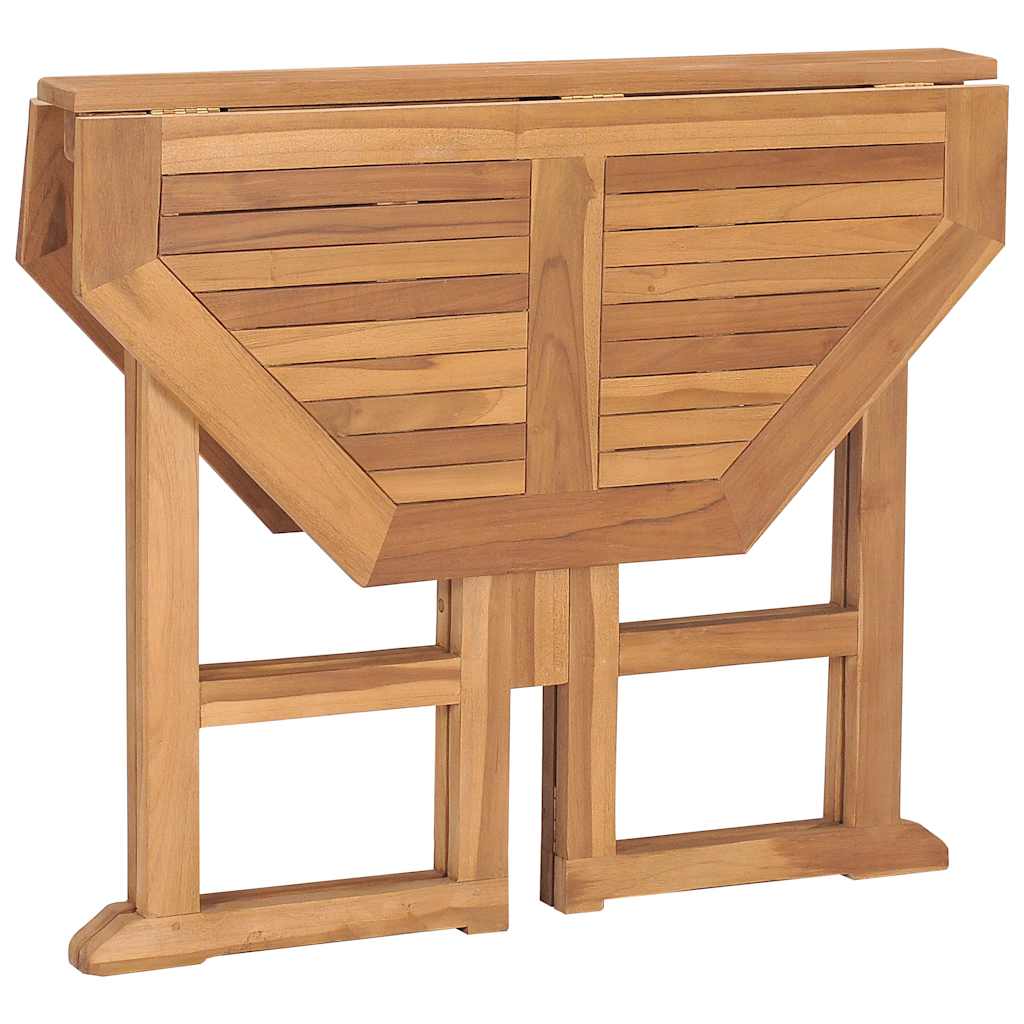 Sklopivi vrtni blagovaonski stol 90x90x75 cm masivna tikovina Smeđa