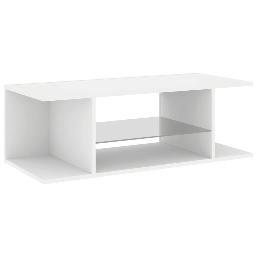 TV ormarić s LED svjetlima bijeli 90 x 39 x 30 cm