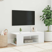 TV ormarić s LED svjetlima bijeli 90 x 39 x 30 cm