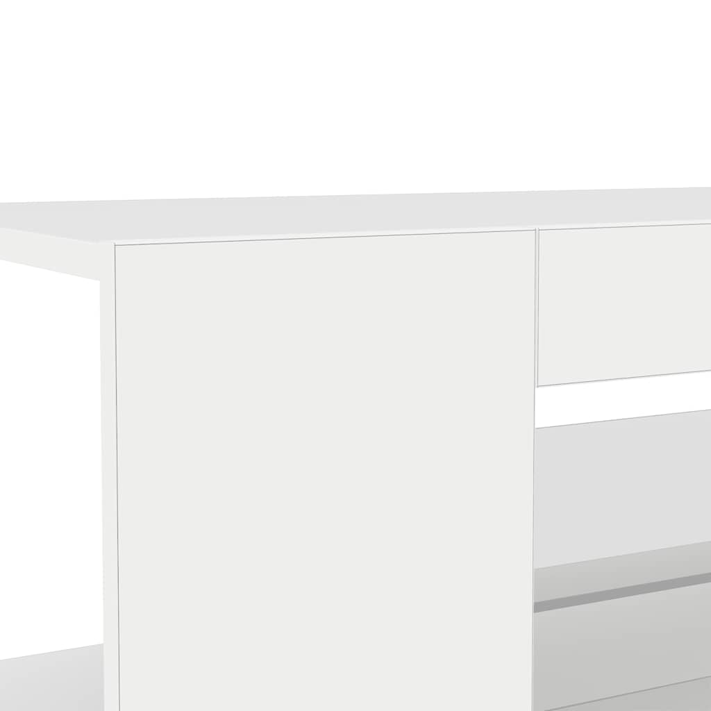 TV ormarić s LED svjetlima visoki sjaj bijeli 90 x 39 x 30 cm
