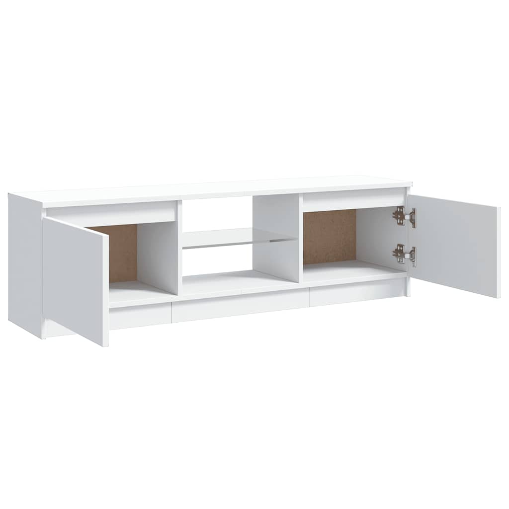 TV ormarić s LED svjetlima bijeli 120 x 30 x 36 cm