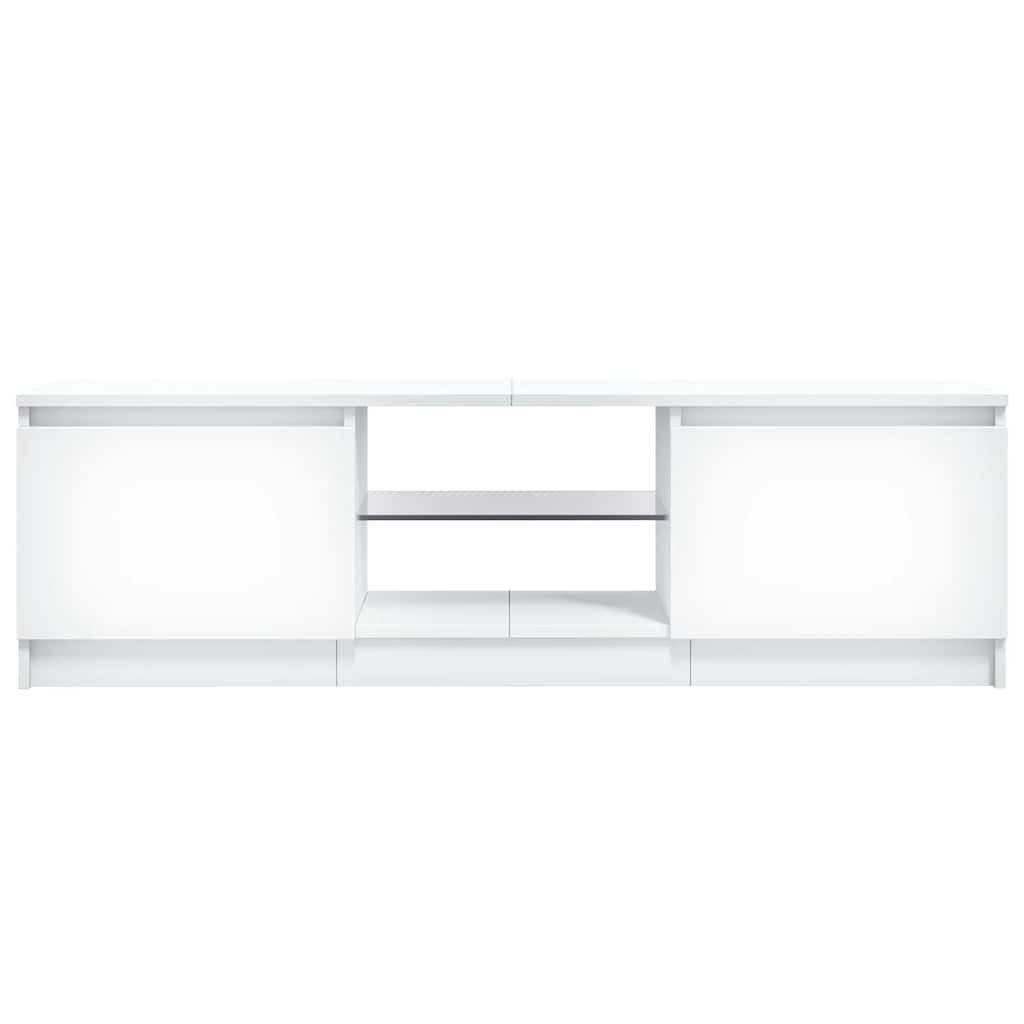 TV ormarić s LED svjetlima bijeli 120 x 30 x 36 cm