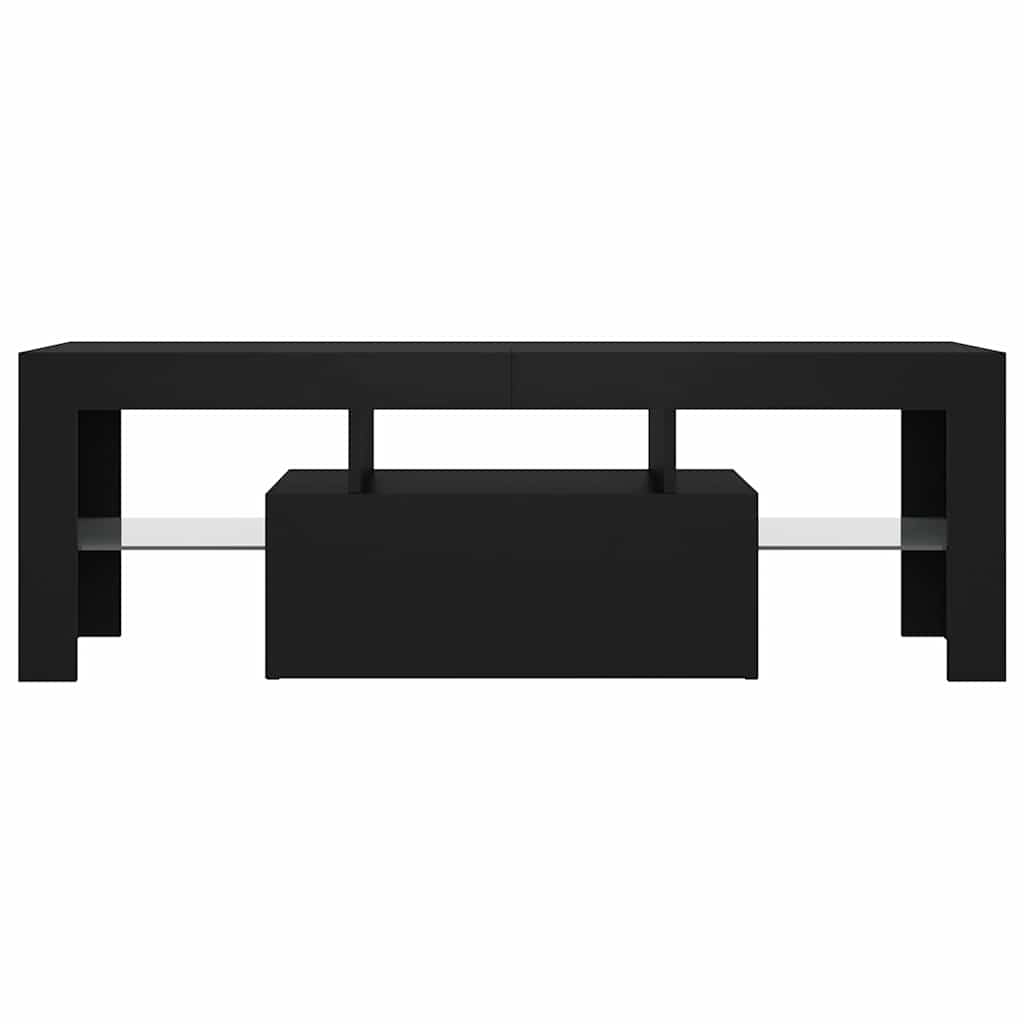 TV ormarić s LED svjetlima crni 120 x 35 x 40 cm
