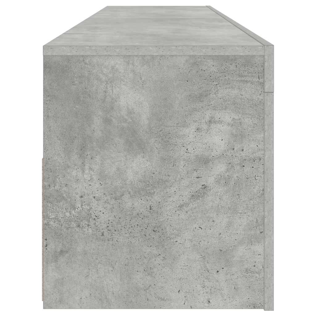 TV ormarić s LED svjetlima siva boja betona 120 x 35 x 40 cm