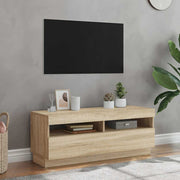 TV ormarić s LED svjetlima boja hrasta sonome 100 x 35 x 40 cm