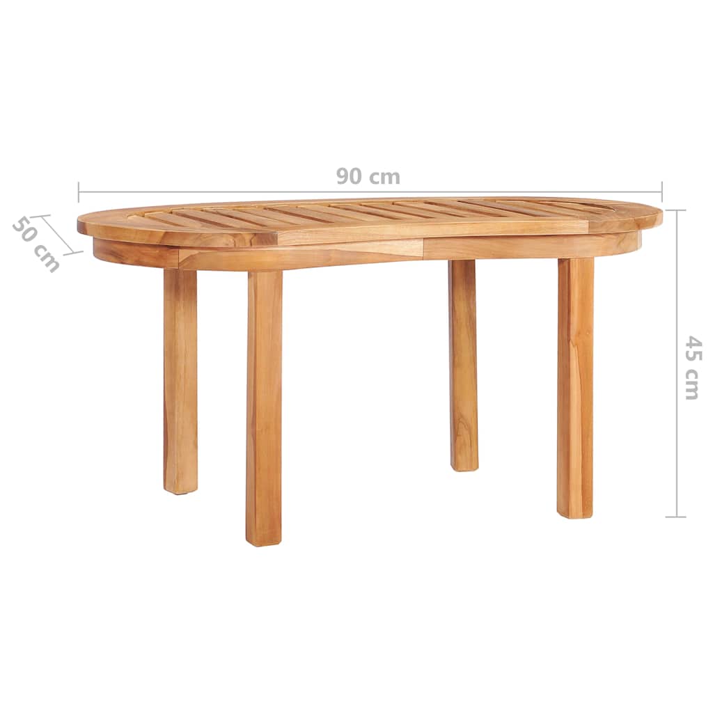 5-dijelna vrtna garnitura u obliku banane od masivne tikovine Smeđa 90 x 50 x 45 cm