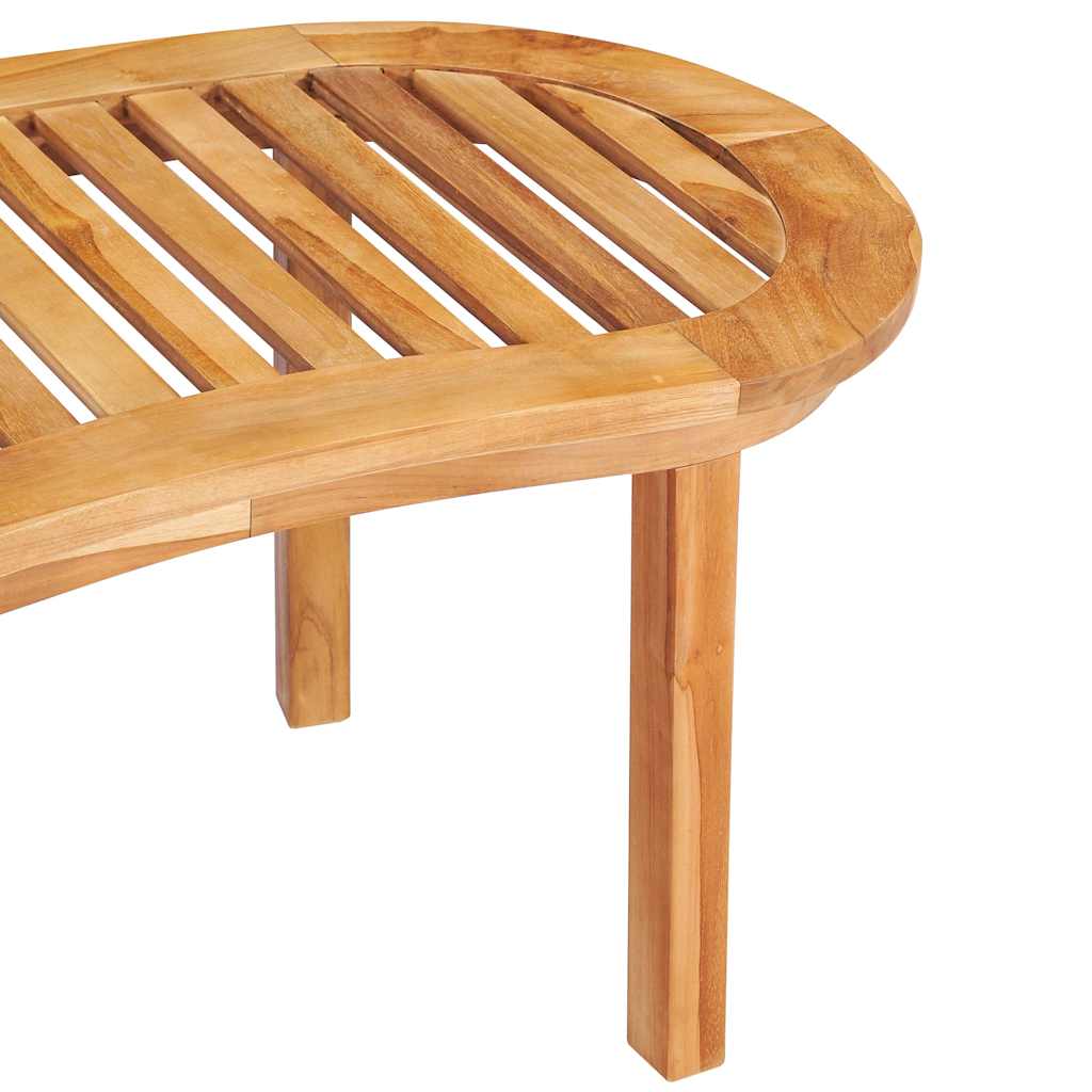 5-dijelna vrtna garnitura u obliku banane od masivne tikovine Smeđa 90 x 50 x 45 cm