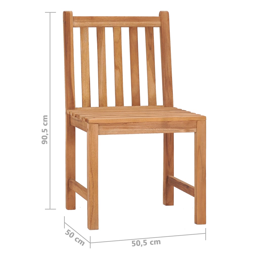 Vrtni blagovaonski set od 7 dijelova 120 x 70 cm masivno tikovino drvo