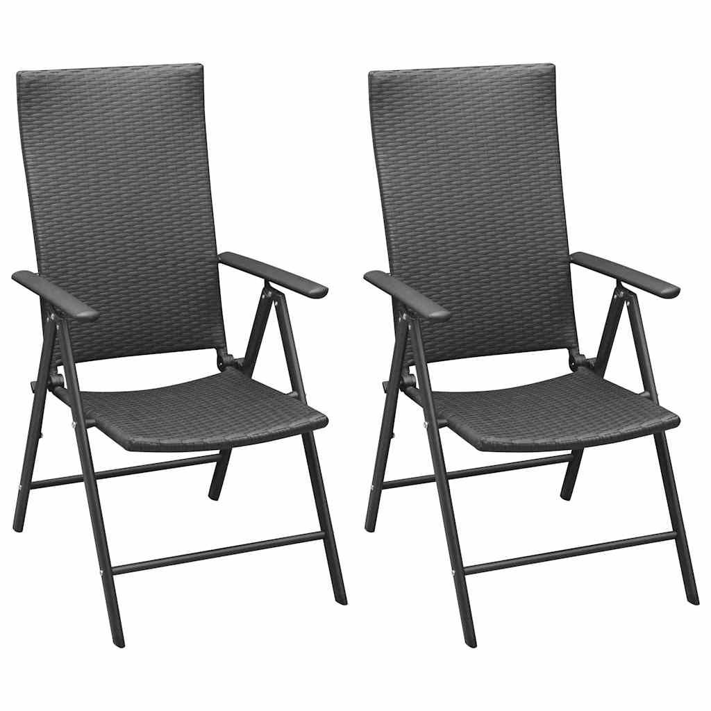 3-dijelni vrtni blagovaonski set crni Crna