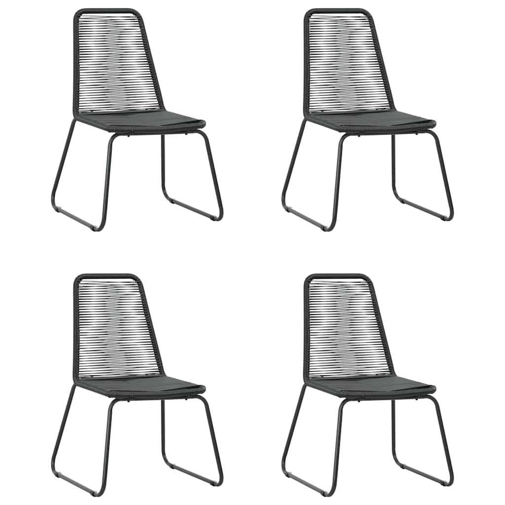 5-dijelni vrtni blagovaonski set od PVC ratana crno-smeđi Crna Dužina stola 150 cm