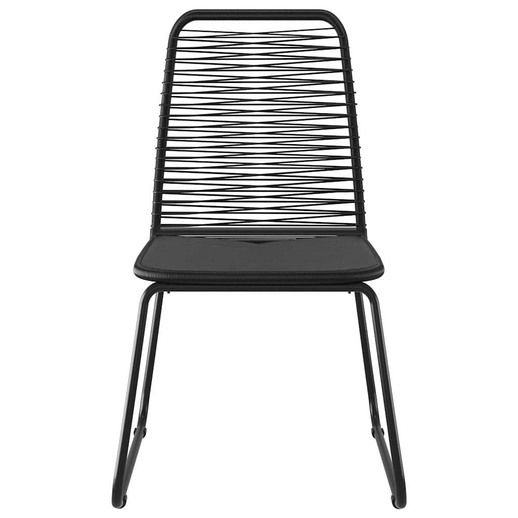 5-dijelni vrtni blagovaonski set od PVC ratana crno-smeđi Crna Dužina stola 150 cm