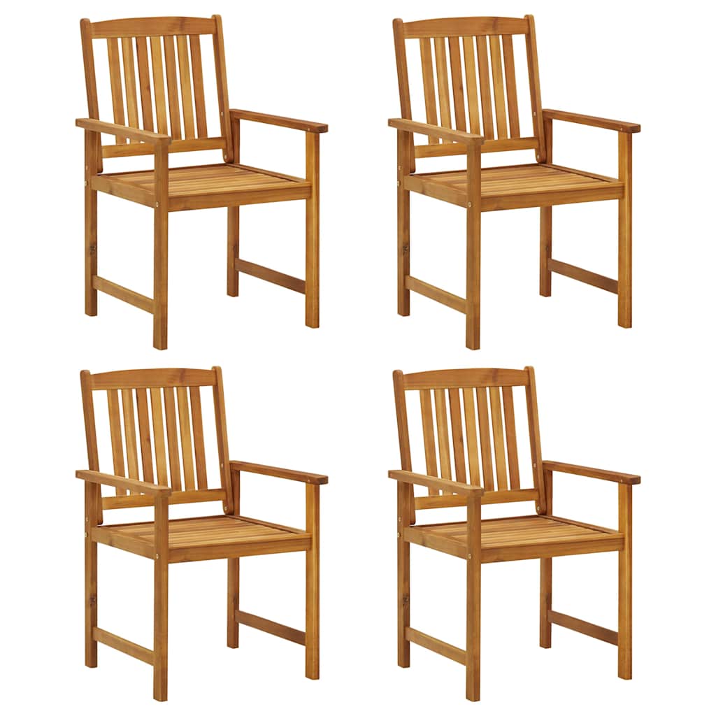 Vrtne stolice s jastucima 4 kom od masivnog drva bagrema Plava