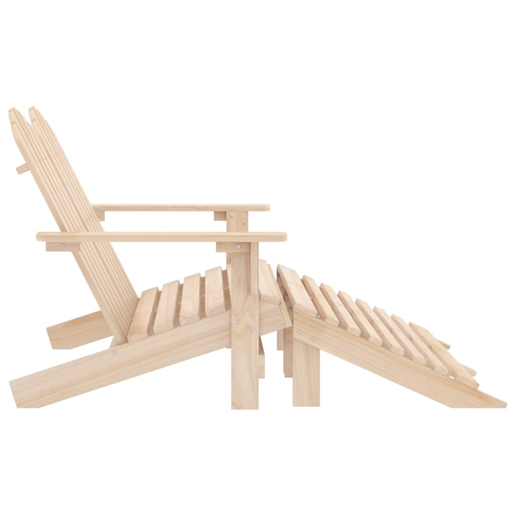 Vrtni dvosjed Adirondack od jelovine s otomanom