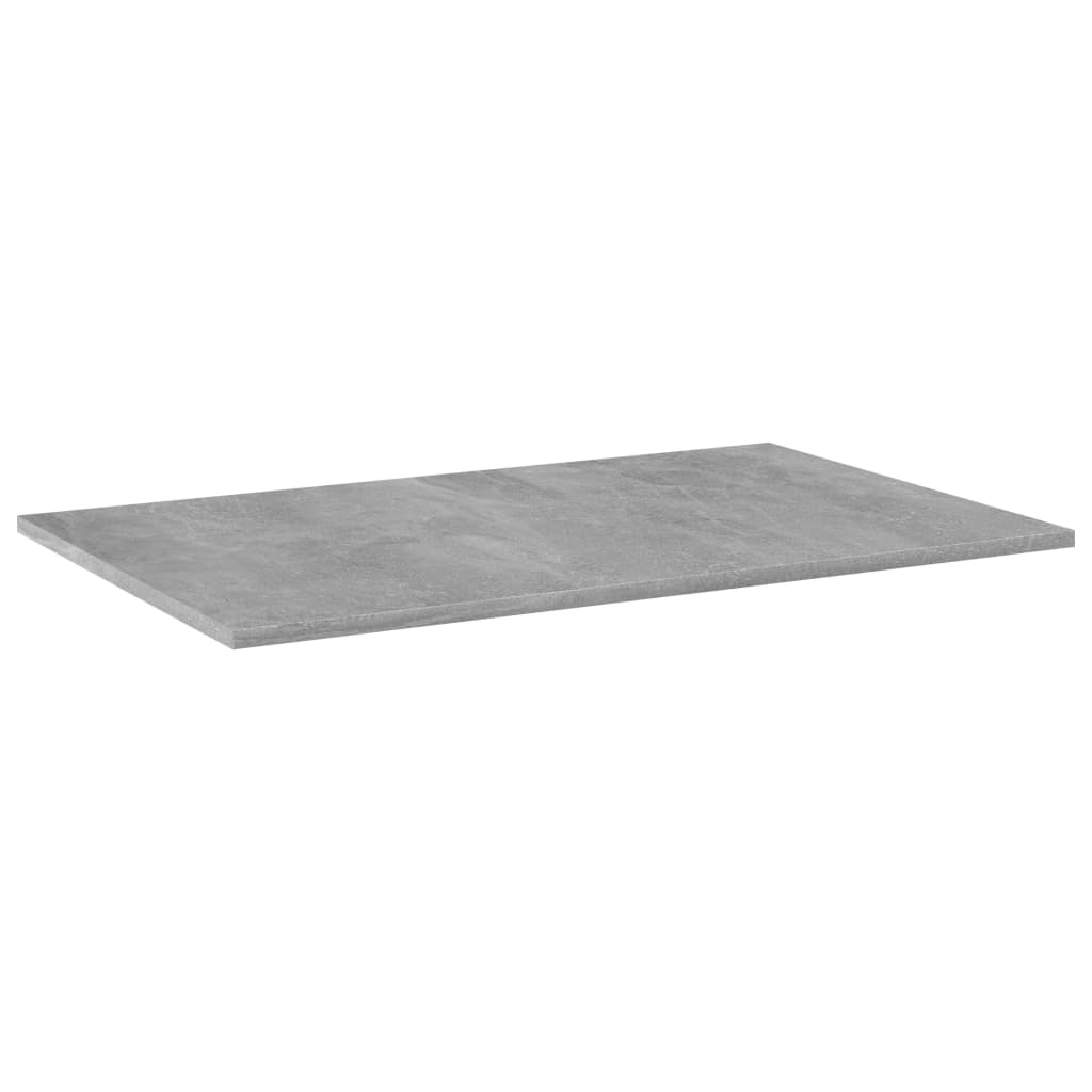 Police za knjige 4 kom siva boja betona 80 x 50 x 1,5 cm drvene