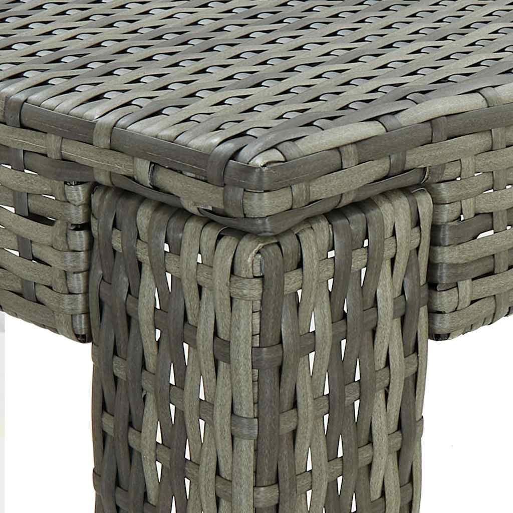 7-dijelni vrtni barski set od poliratana s jastucima sivi Siva 100 cm table length