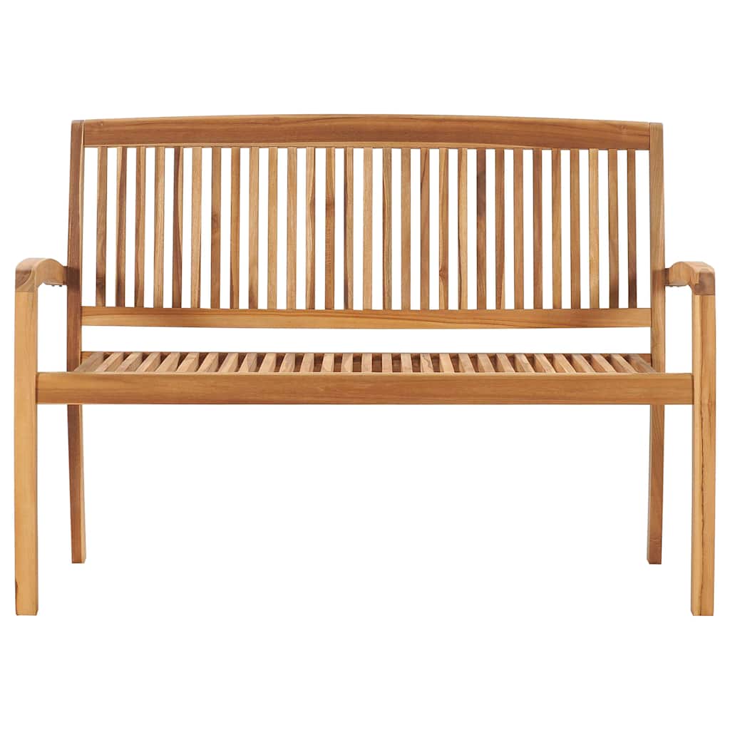 Složiva vrtna klupa s jastukom 128,5 cm od masovne tikovine Zelena 120 cm