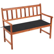 Vrtna klupa s jastukom 120 cm od masivnog bagremovog drva Antracitno siva 120 x 50 x 4 cm