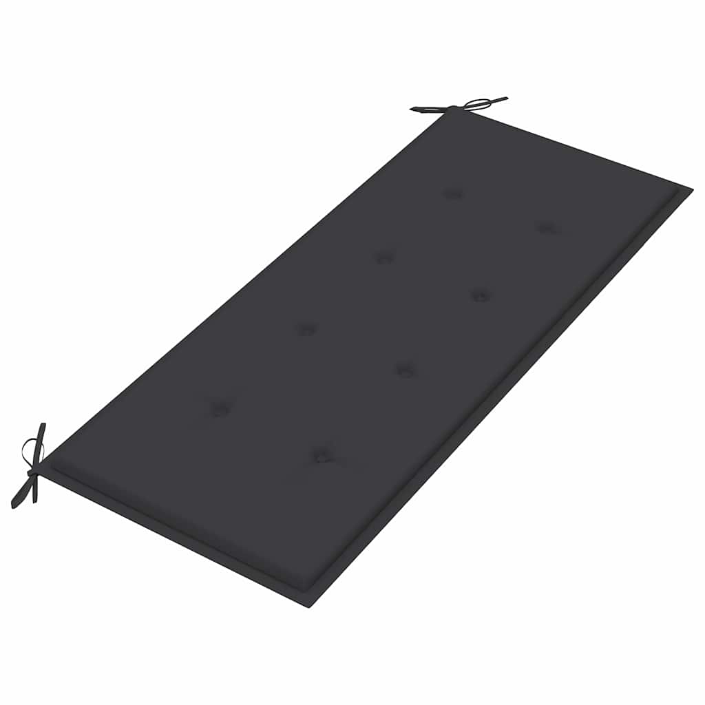 Vrtna klupa s jastukom 120 cm od masivnog bagremovog drva Antracitno siva 120 x 50 x 4 cm