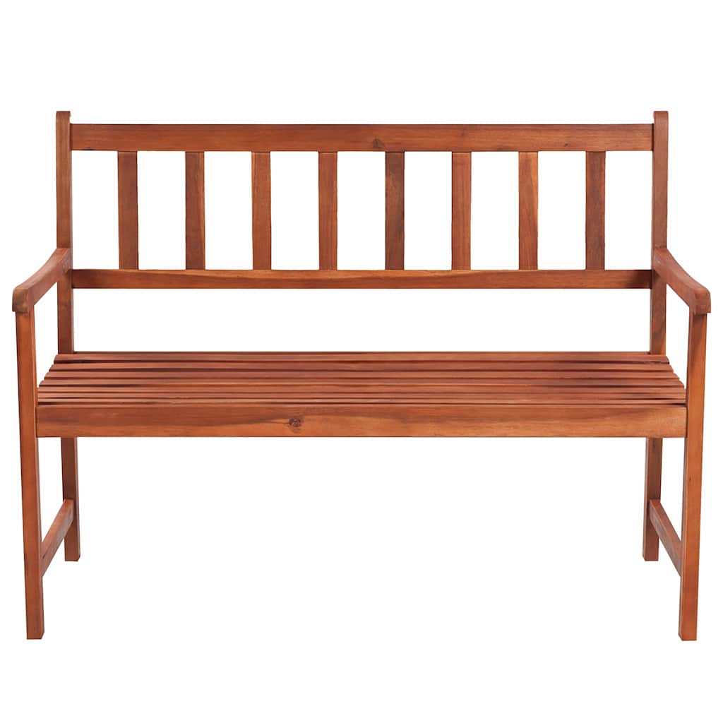Vrtna klupa s jastukom 120 cm od masivnog bagremovog drva Zelena 120 x 50 x 4 cm