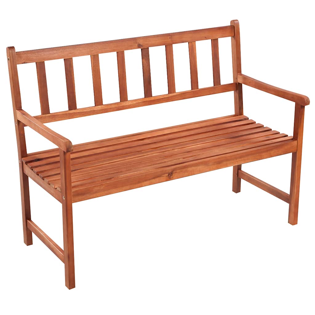 Vrtna klupa s jastukom 120 cm od masivnog bagremovog drva Crvena 120 x 50 x 4 cm