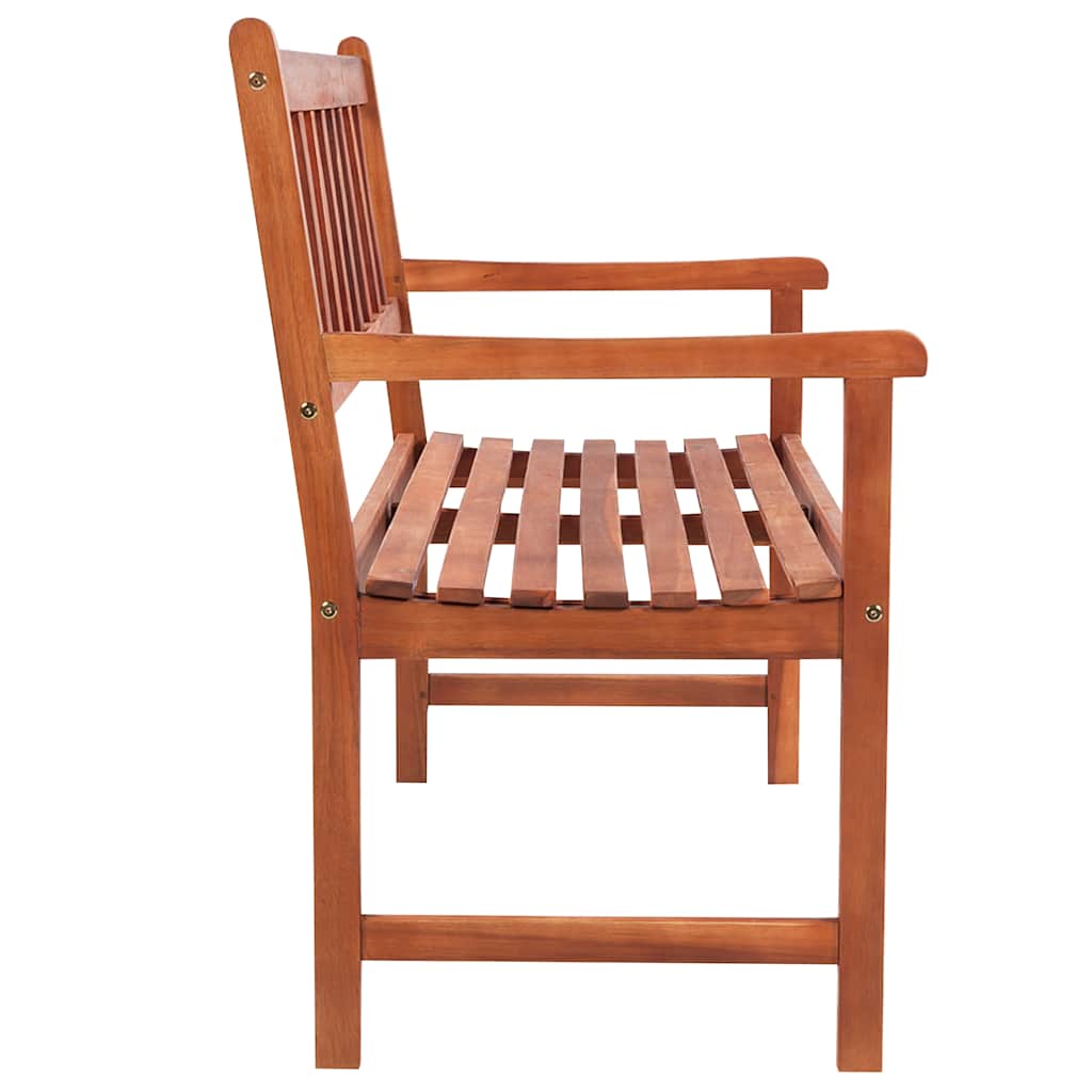 Vrtna klupa s jastukom 120 cm od masivnog bagremovog drva Crvena 120 x 50 x 4 cm