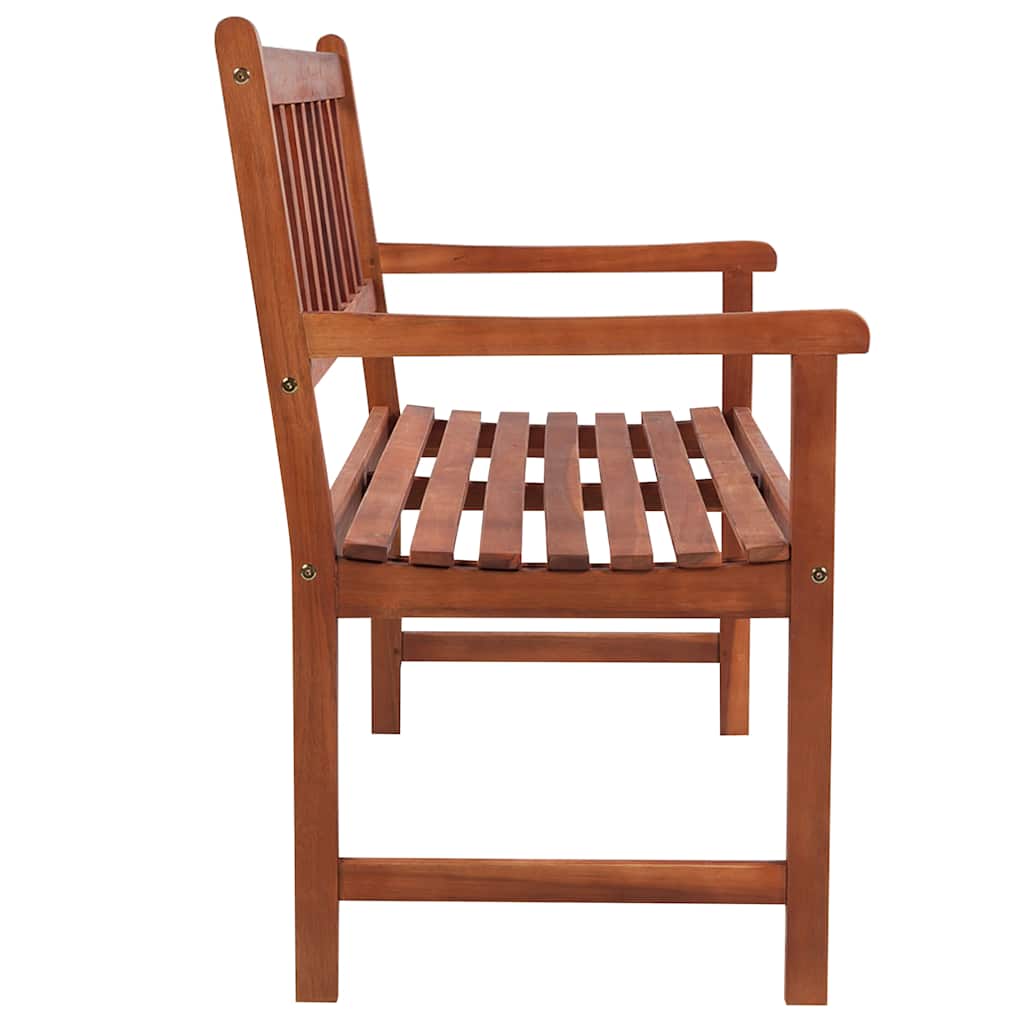 Vrtna klupa s jastukom 120 cm od masivnog bagremovog drva Crna 120 x 50 x 7 cm