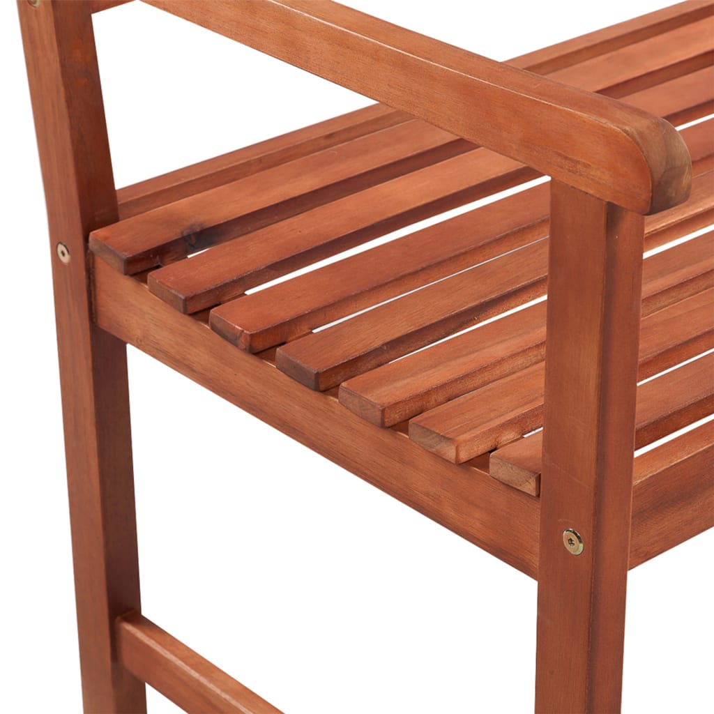 Vrtna klupa s jastukom 120 cm od masivnog bagremovog drva Crna 120 x 50 x 7 cm