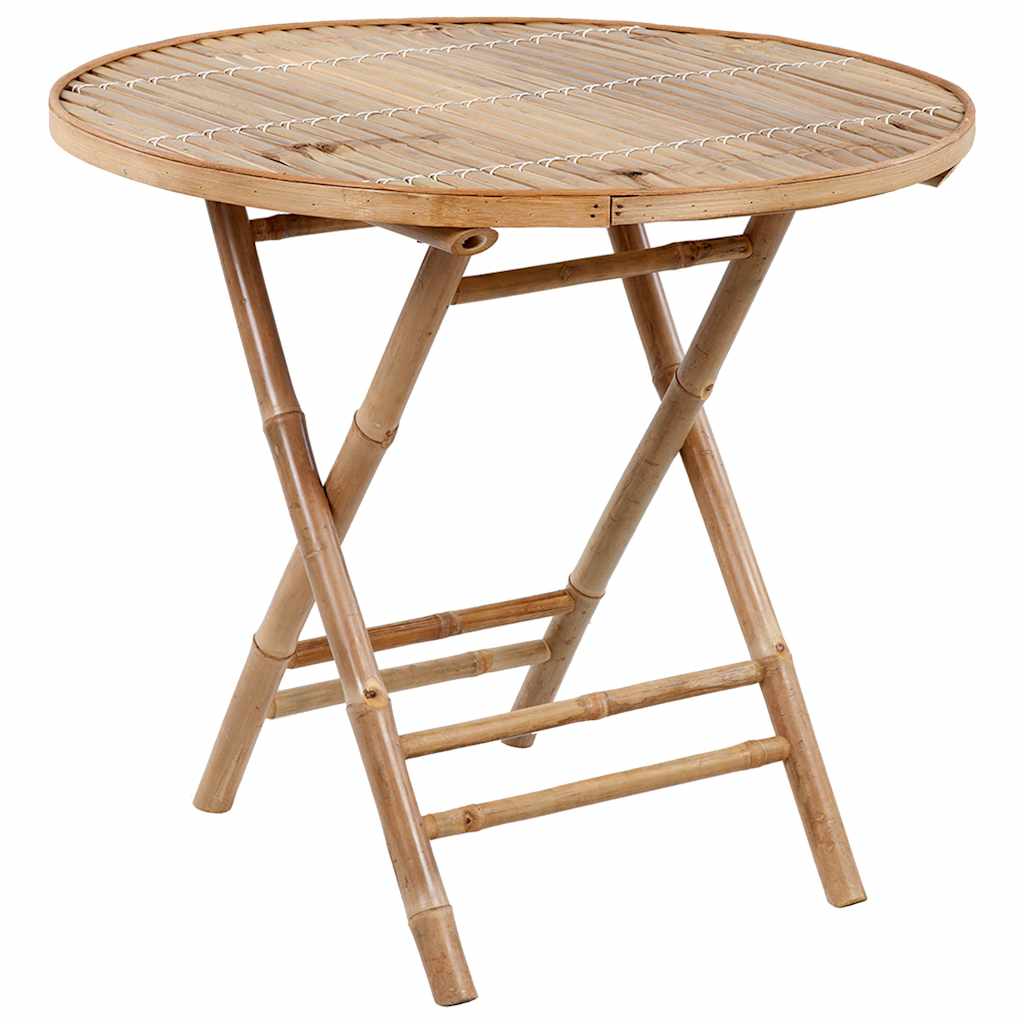 5-dijelni sklopivi vrtni blagovaonski set od bambusa Bež 40 x 40 x 4 cm