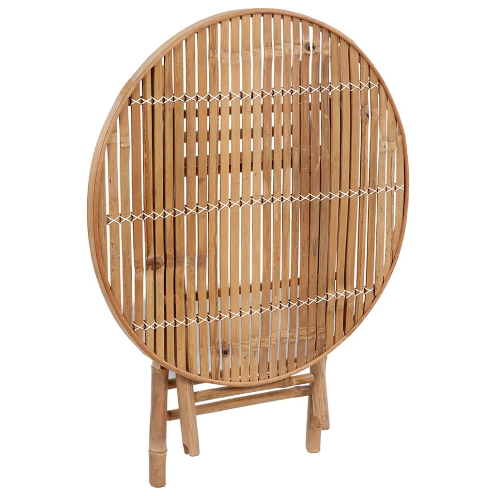 5-dijelni sklopivi vrtni blagovaonski set od bambusa Bež 40 x 40 x 4 cm