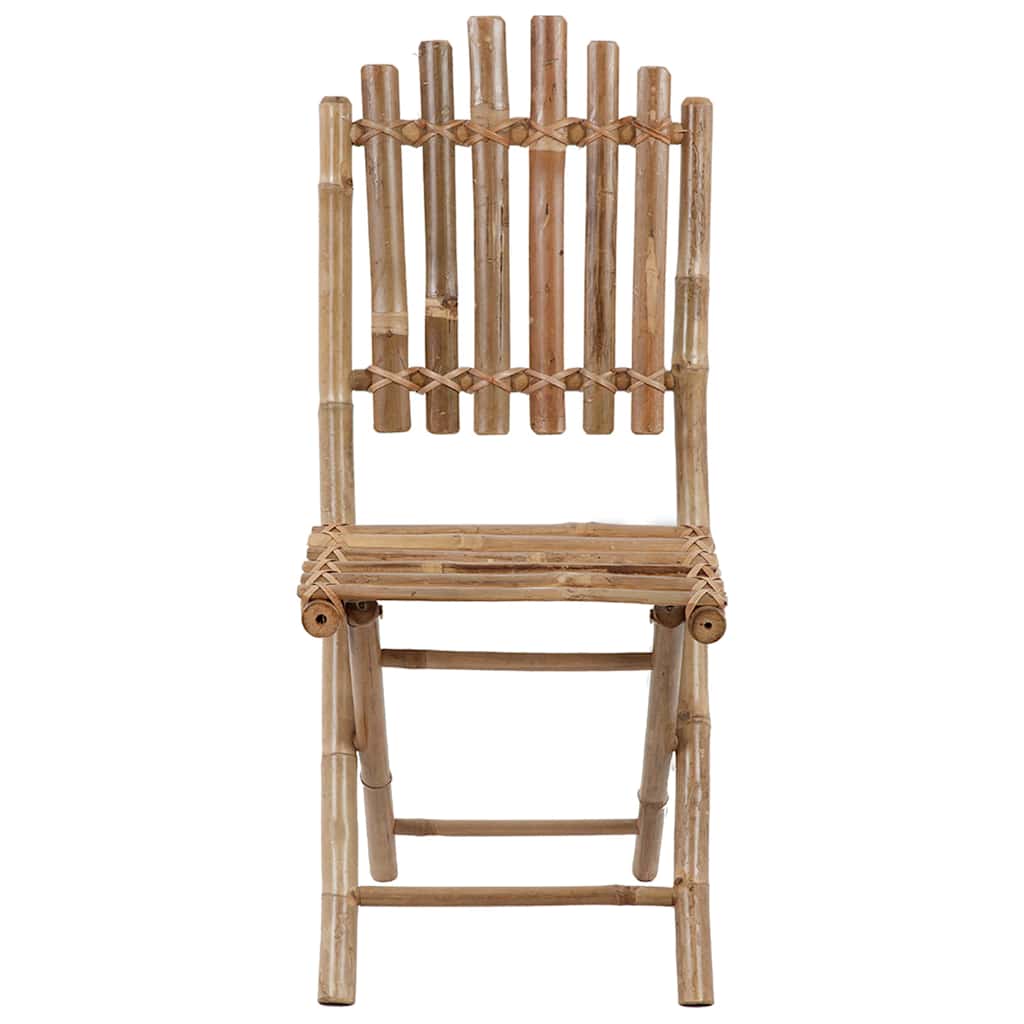 5-dijelni sklopivi vrtni blagovaonski set od bambusa Zelena 40 x 40 x 4 cm