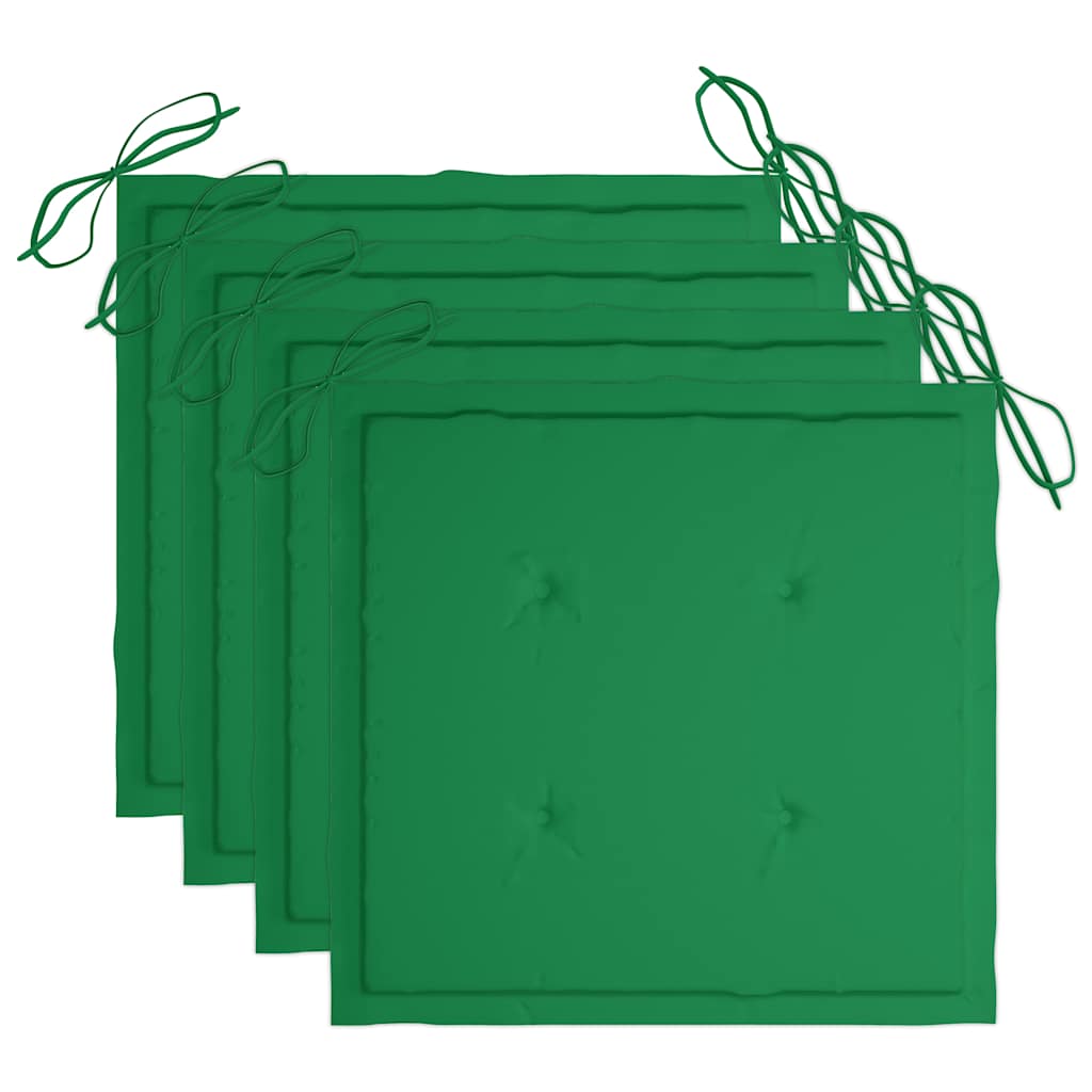 5-dijelni sklopivi vrtni blagovaonski set od bambusa Zelena 40 x 40 x 4 cm