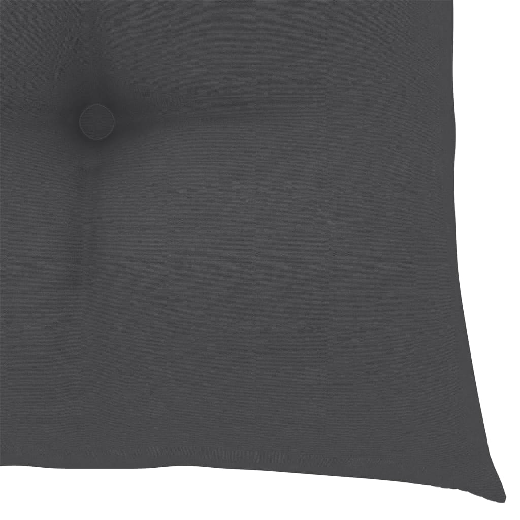 5-dijelni sklopivi vrtni blagovaonski set od bambusa Antracitno siva 40 x 40 x 7 cm