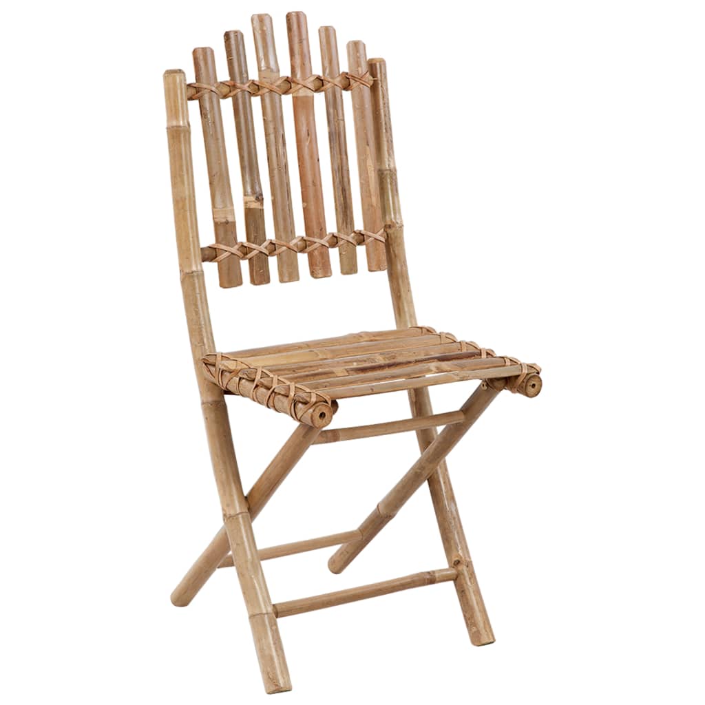 5-dijelni sklopivi vrtni blagovaonski set od bambusa Antracitno siva 40 x 40 x 7 cm