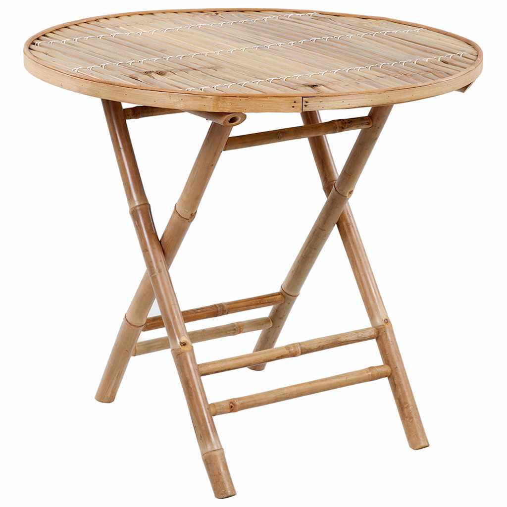 5-dijelni sklopivi vrtni blagovaonski set od bambusa Siva 40 x 40 x 7 cm