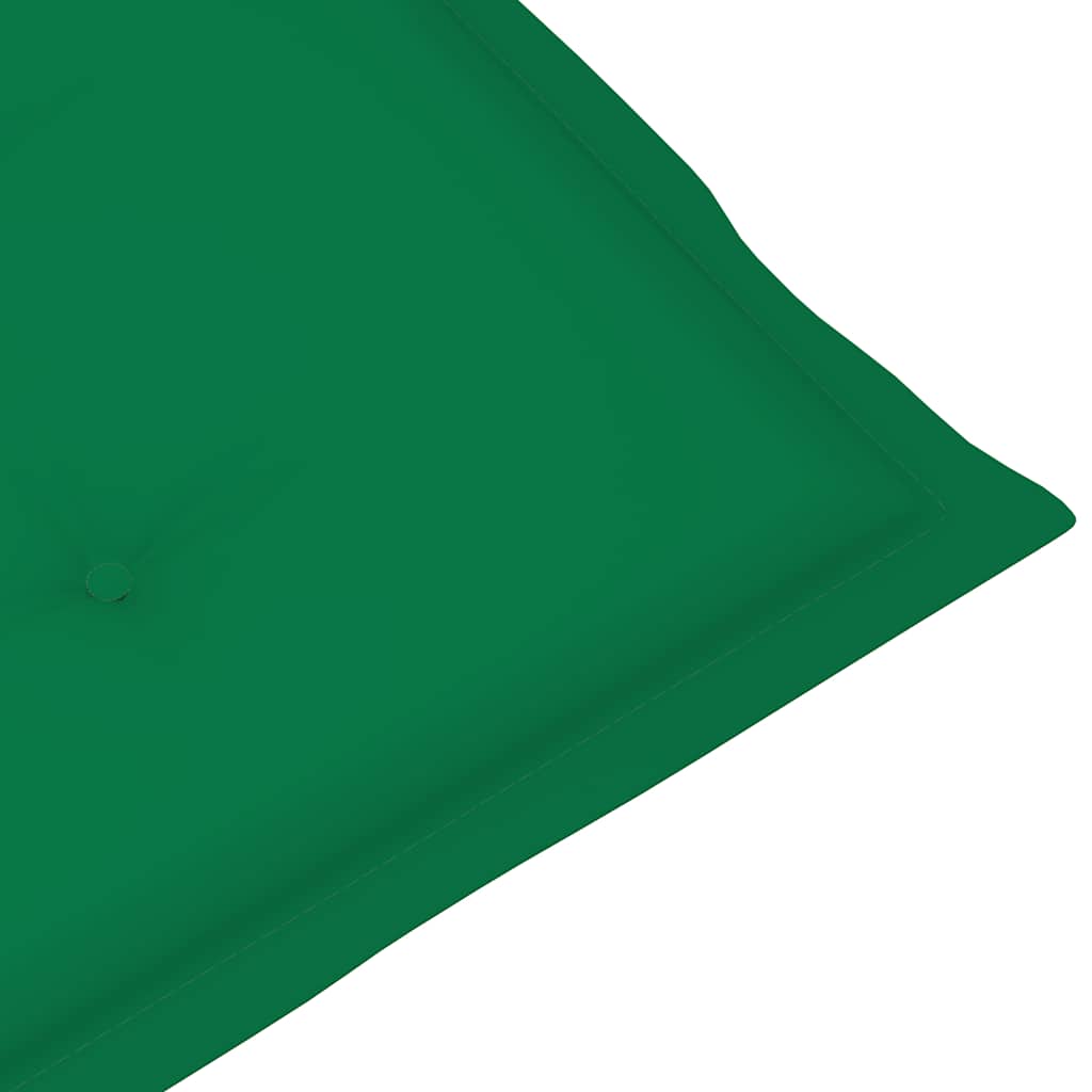 Sklopive stolice 6 kom s jastucima od punog bagremovog drveta Zelena 120 x 50 x 3 cm