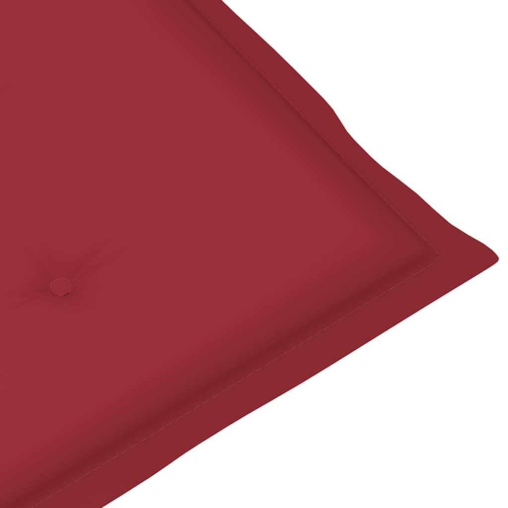 Sklopive stolice 6 kom s jastucima od punog bagremovog drveta Crvena 120 x 50 x 3 cm