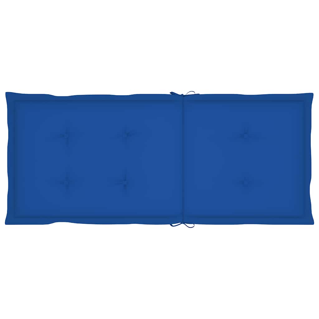 Sklopive stolice 6 kom s jastucima od punog bagremovog drveta Plava 120 x 50 x 3 cm